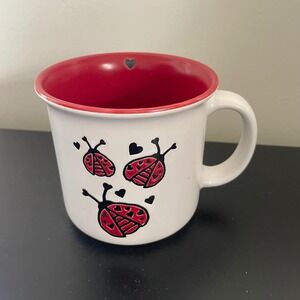 MARKET FINDS - MRKT Love Bugs Ladybug Hearts Coffee Tea Mug Valentine's Day Gift